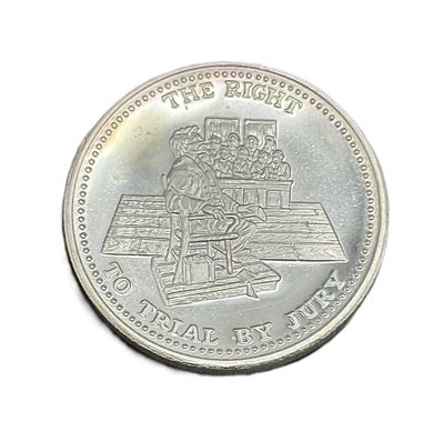 Johnson Matthey- The Right to Trial by Jury- 1oz Silver Round