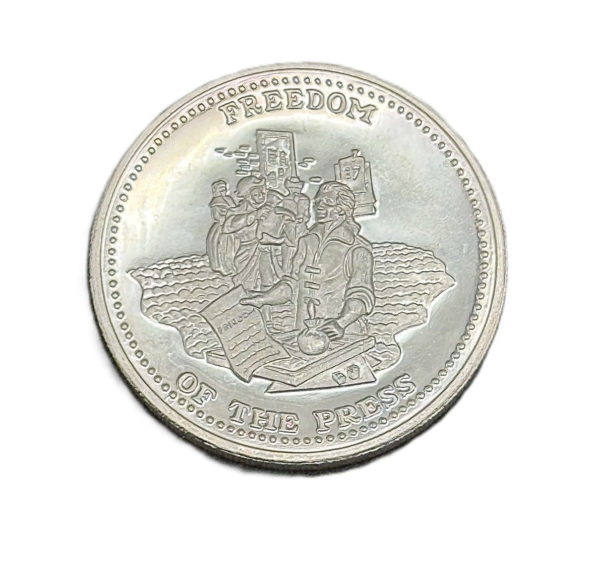 Johnson Matthey 1 oz Silver Round - Freedom of the Press