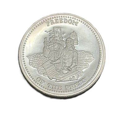 JJohnson Matthey- Freedom of the Press- 1oz Silver Round