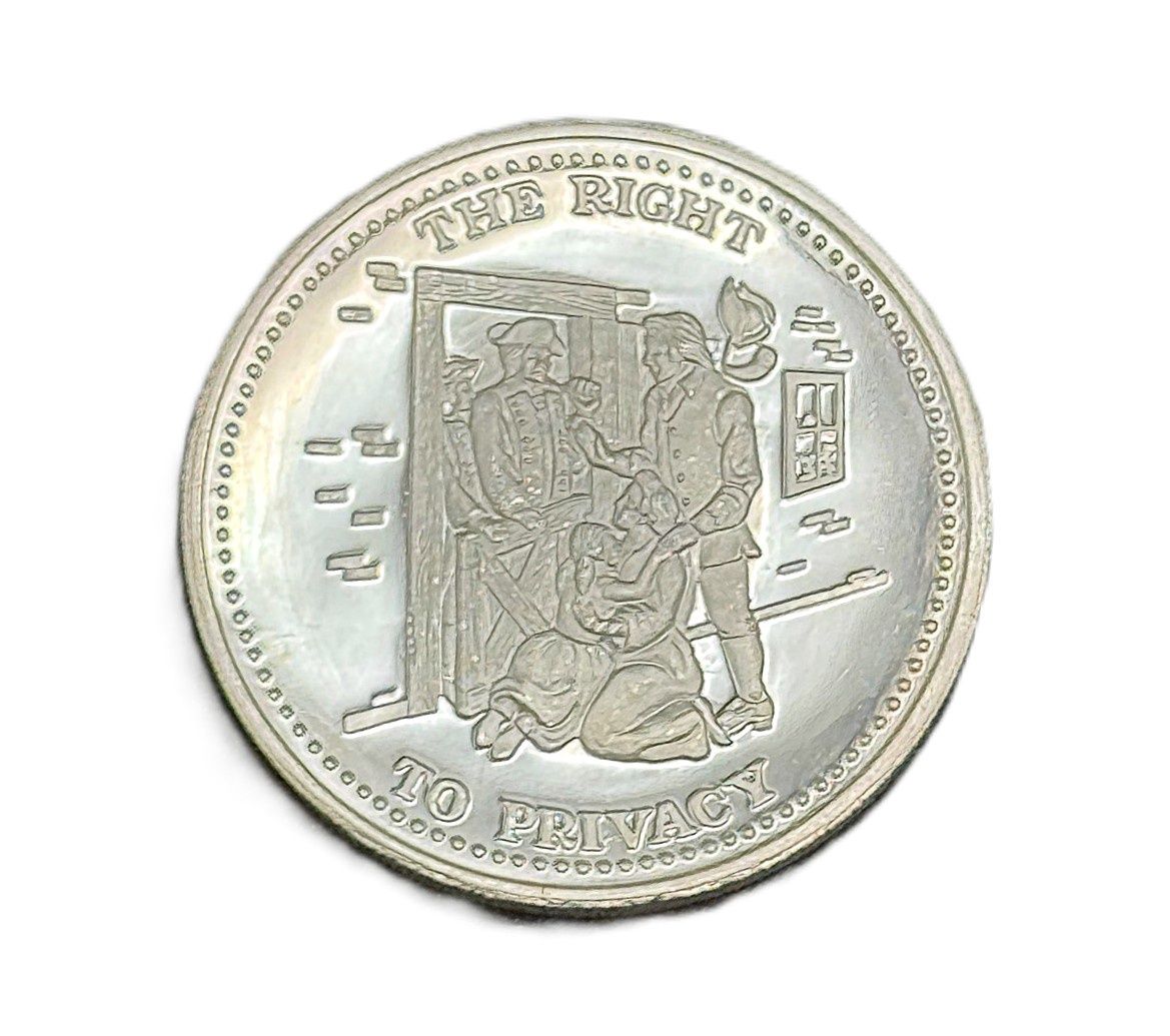 Johnson Matthey 1 oz Silver Round - The Right to Privacy