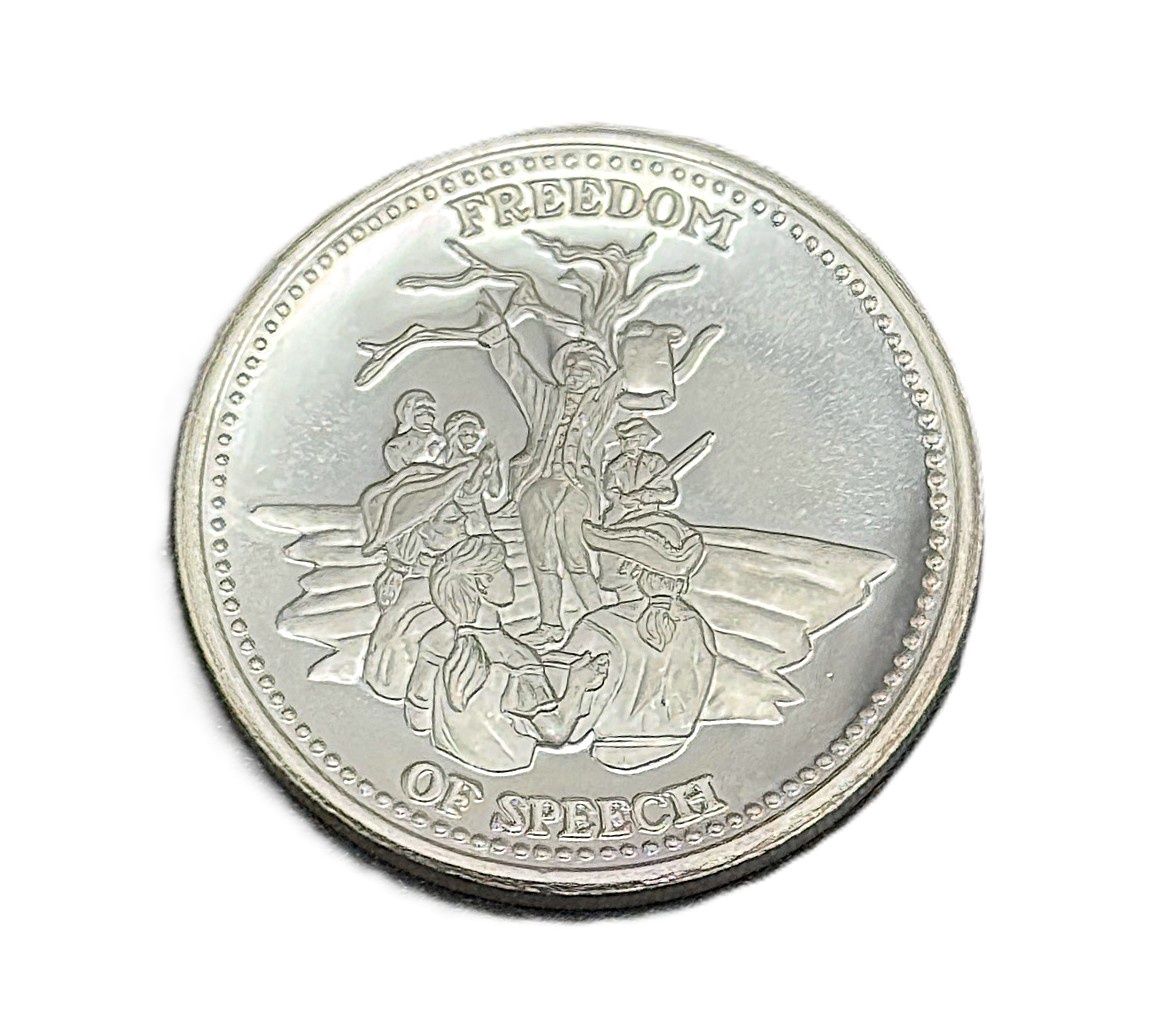 Johnson Matthey 1 oz Silver Round - Freedom of Speech
