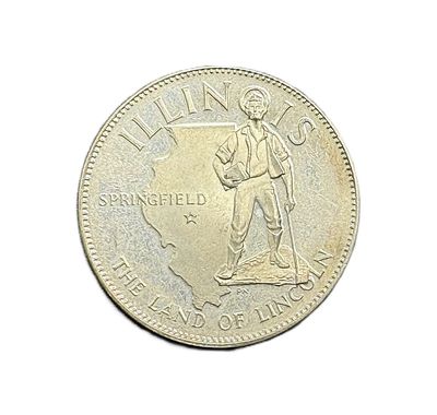 1969 Illinois- States of the Union- Franklin Mint- Sterling Silver Medal- Land of Lincoln
