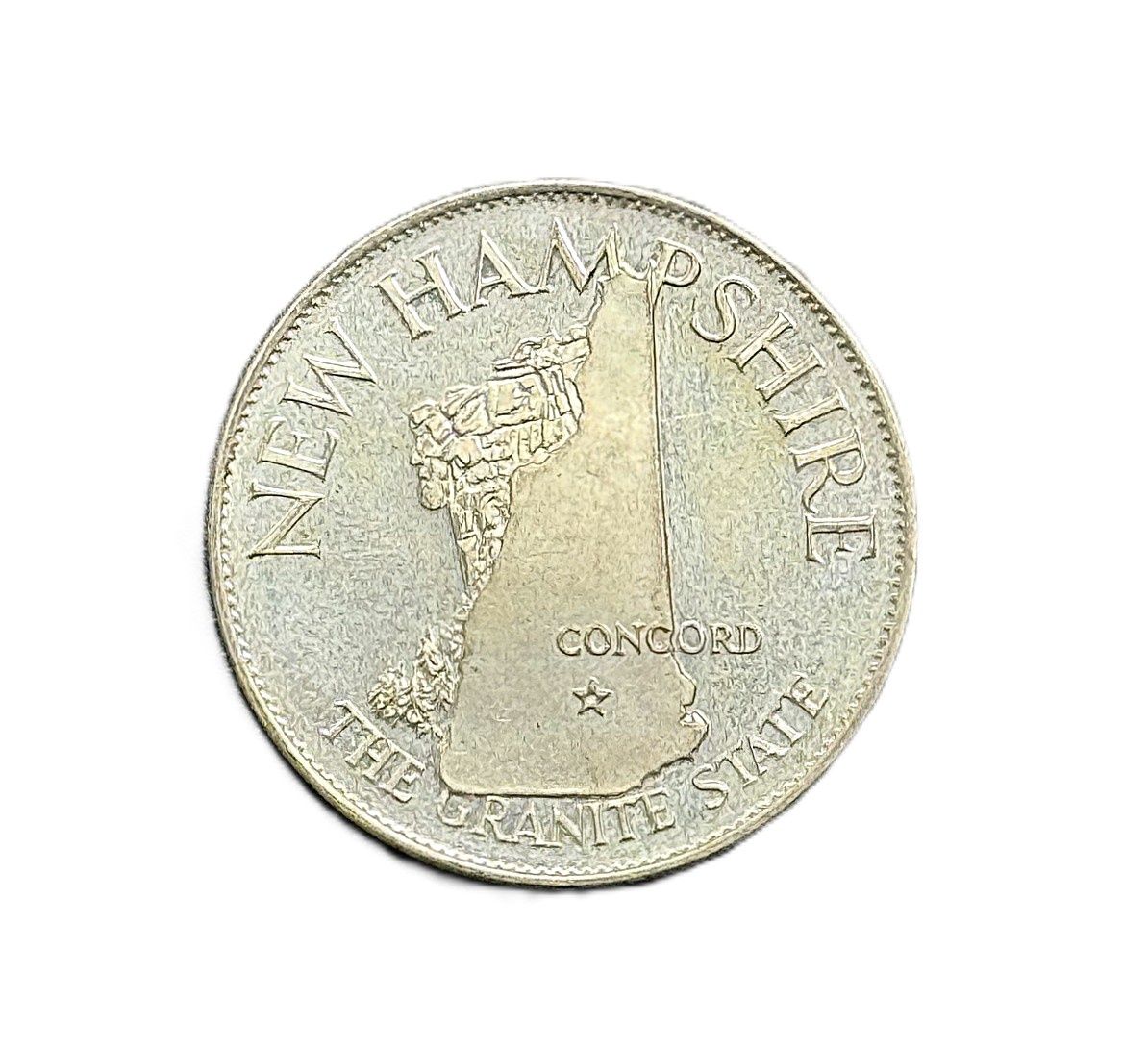 1969 Franklin Mint States of the Union New Hampshire Sterling Silver Proof Medal Granite State