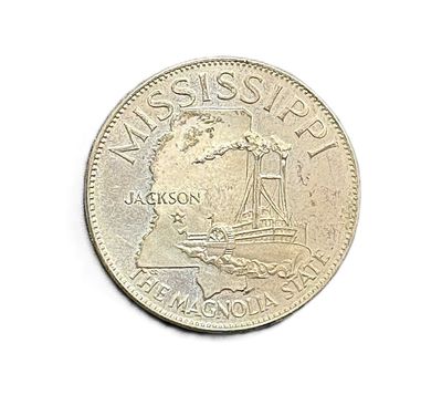 1969 Mississippi- States of the Union- Franklin Mint- Sterling Silver Medal- Magnolia State