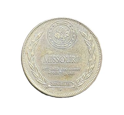 1969 Missouri- States of the Union- Franklin Mint- Sterling Silver Medal- Show-Me State