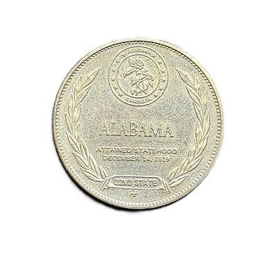1969 Alabama - States of the Union- Franklin Mint- Sterling Silver Medal- Heart of Dixie