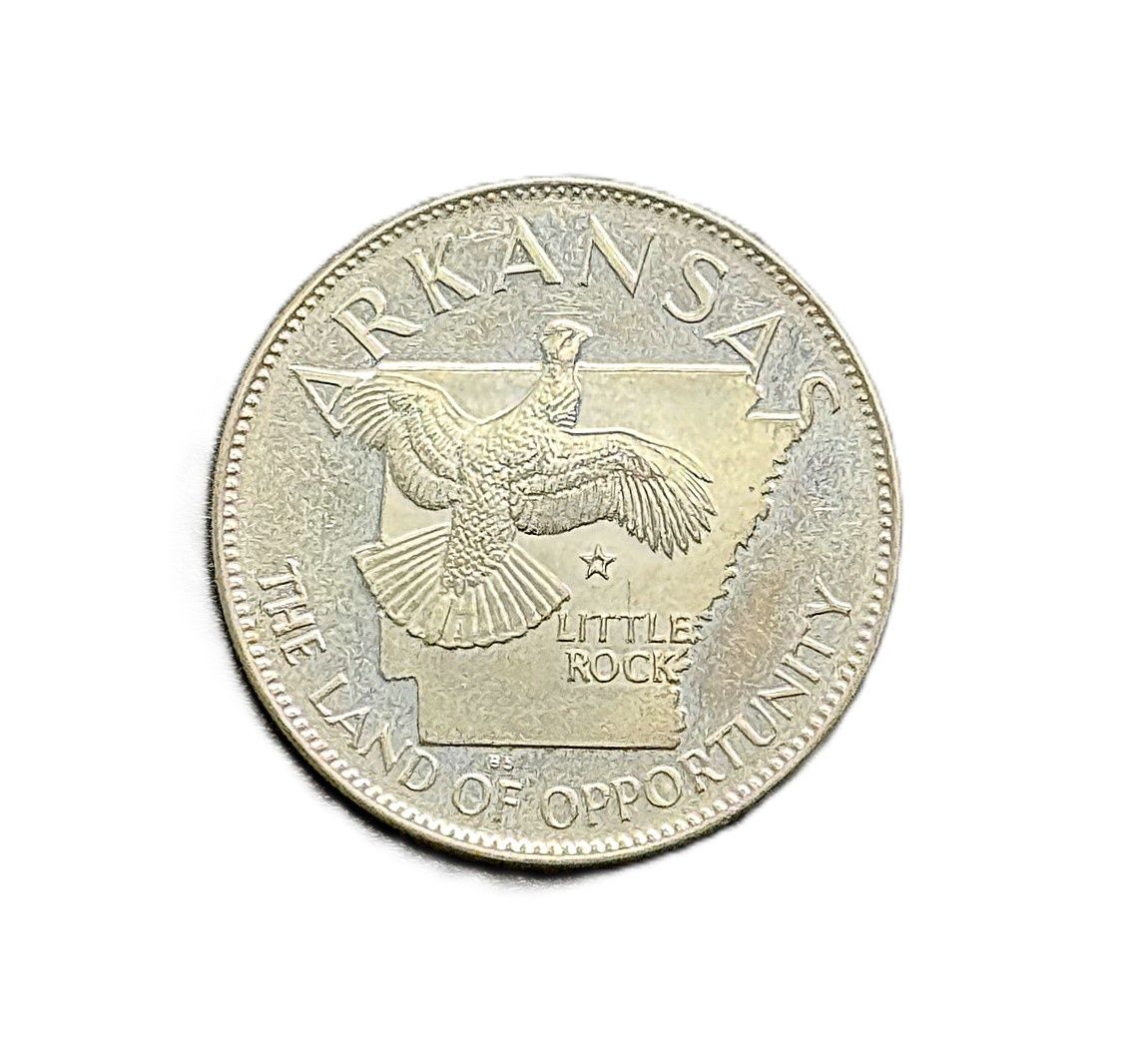 1969 Franklin Mint States of the Union Arkansas Sterling Silver Proof Medal Land of Opportunity