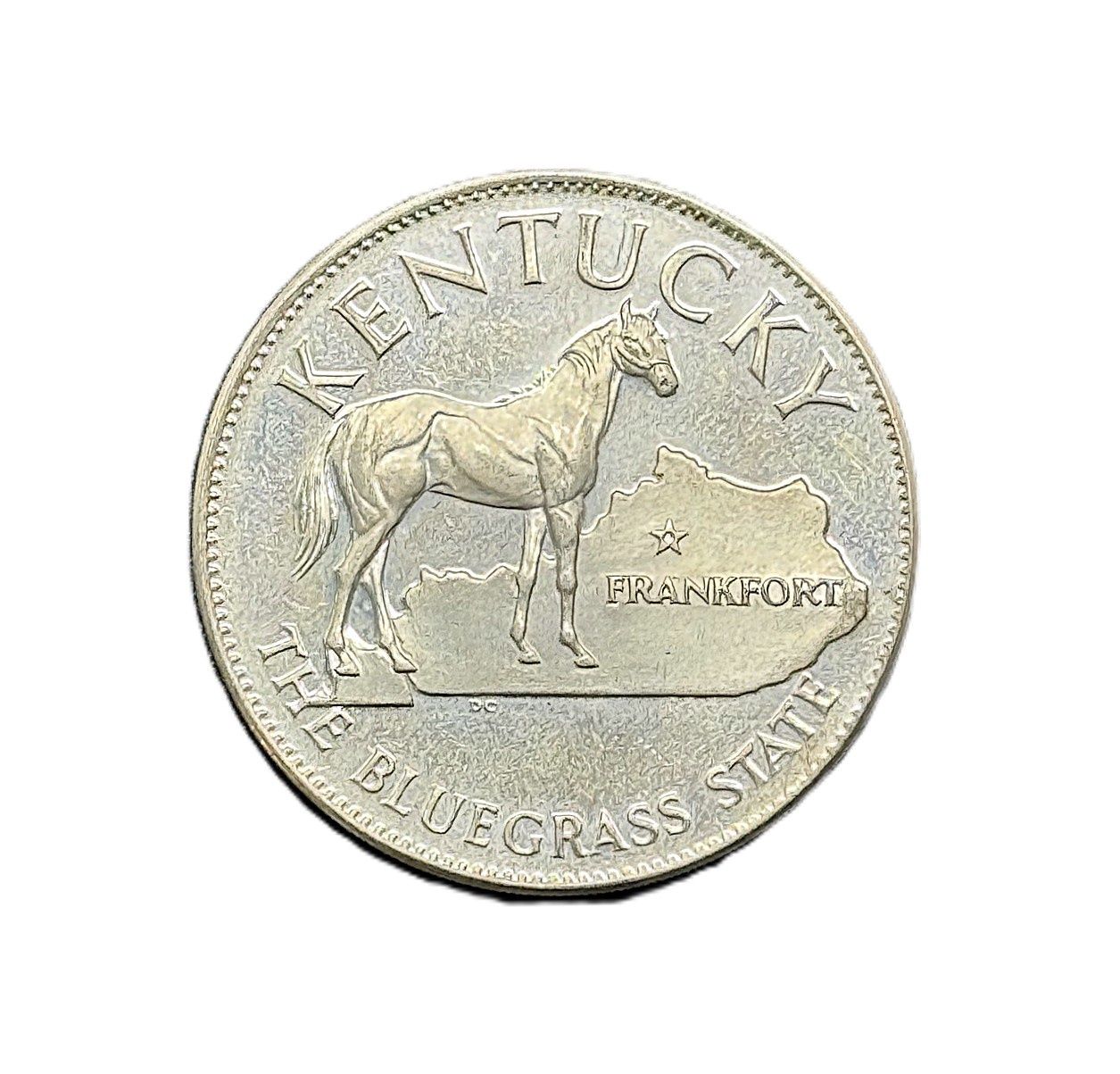 1969 Franklin Mint States of the Union Kentucky Sterling Silver Proof Medal Bluegrass State