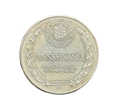 1969 Pennsylvania - States of the Union- Franklin Mint- Sterling Silver Medal- Keystone State