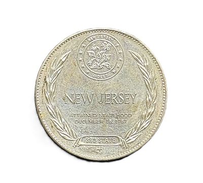 1969 New Jersey- States of the Union- Franklin Mint- Sterling Silver Medal- Garden State