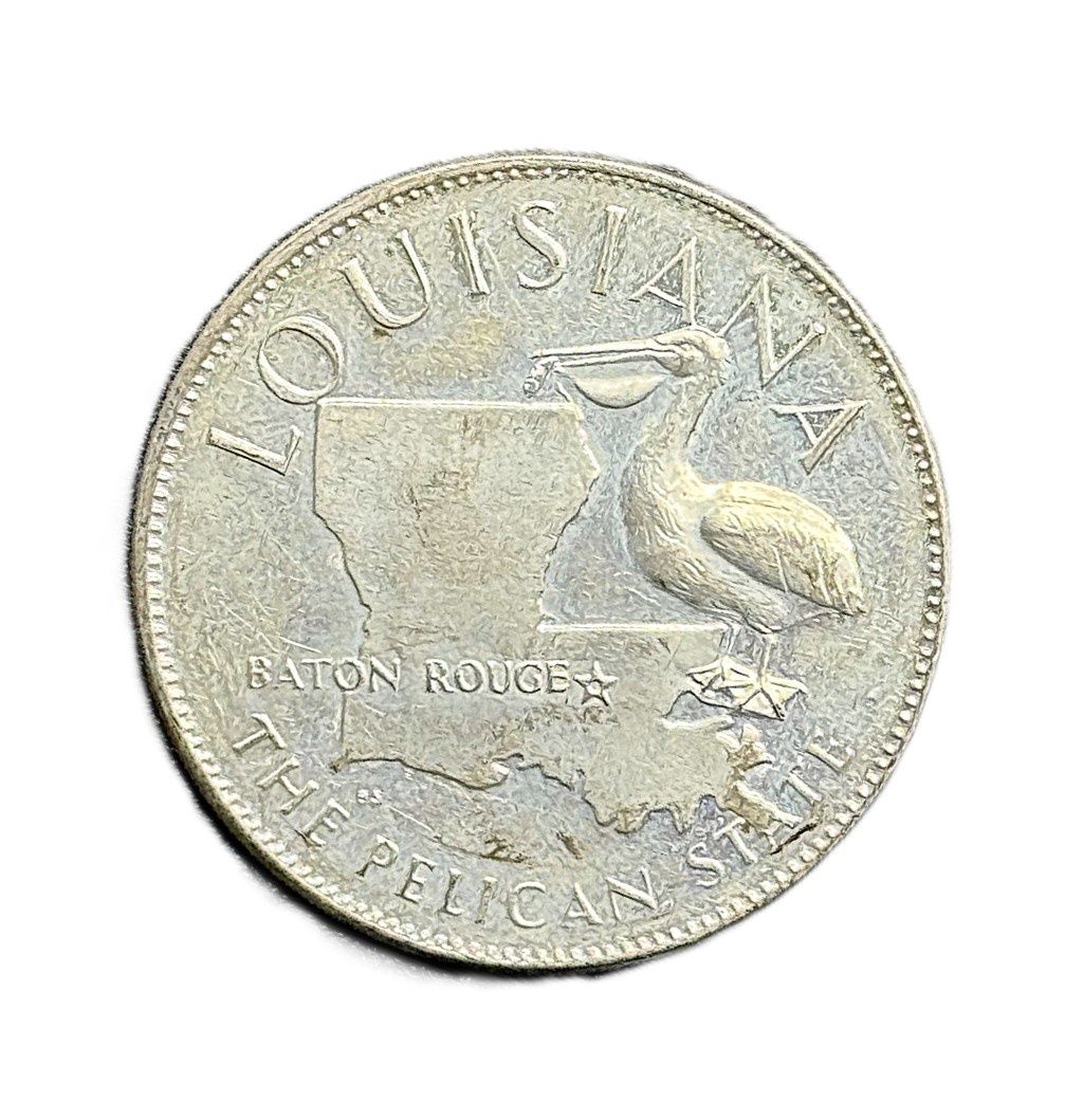 1969 Franklin Mint States of the Union Louisiana Sterling Silver Proof Medal Pelican State