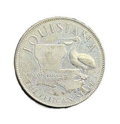 1969 Louisiana - States of the Union- Franklin Mint- Sterling Silver Medal- Pelican State