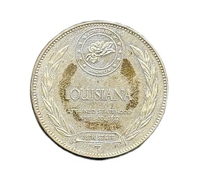 1969 Louisiana - States of the Union- Franklin Mint- Sterling Silver Medal- Pelican State