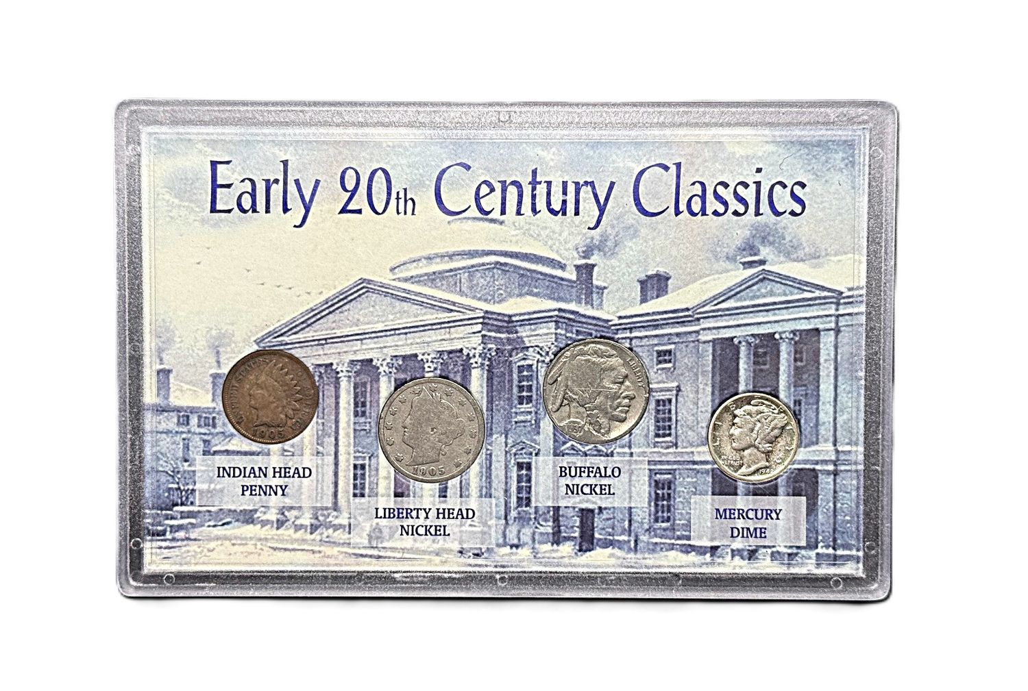 Early 20th Century Classics 4-Coin Set Indian Head Penny Liberty Head Nickel Buffalo Nickel Mercury Dime Morgan Mint