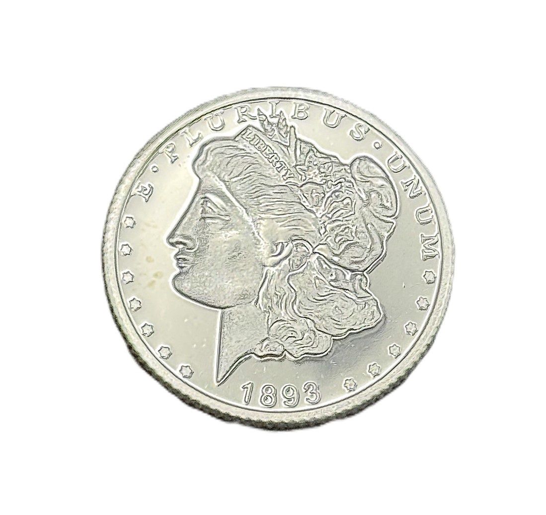 1893 Morgan Dollar Design 1/10 oz Silver Round
