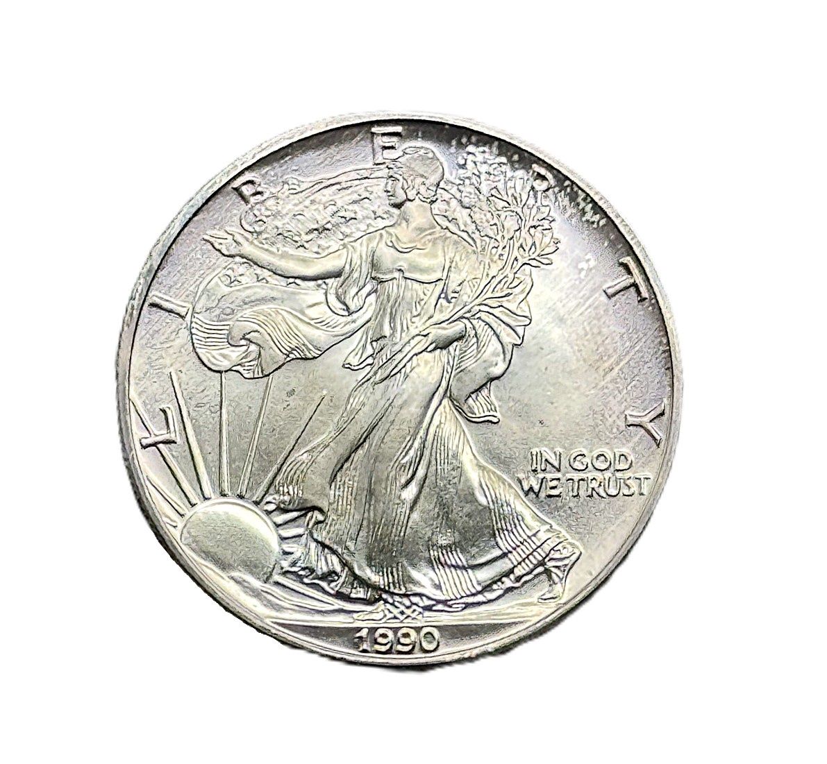 1990 American Silver Eagle 1 oz Silver Bullion Coin