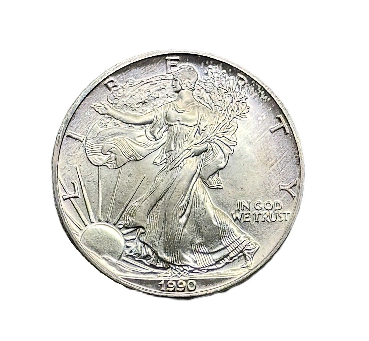 1990 American Silver Eagle 1 oz Silver Bullion Coin