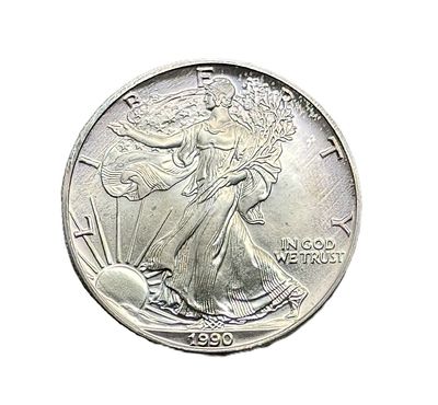 1990 American Silver Eagle 1 oz Silver Bullion Coin