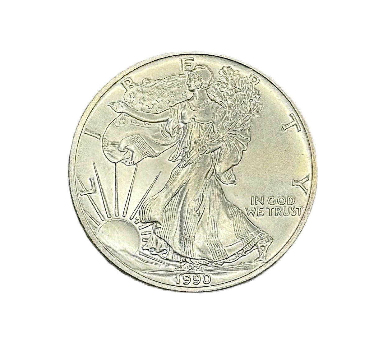 1990 American Silver Eagle 1 oz Silver Coin
