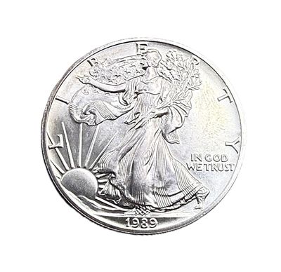 1989 American Silver Eagle 1 oz Silver Bullion Coin BU