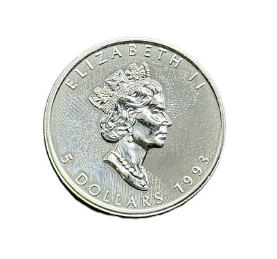 1993 Canada $5 Silver Maple