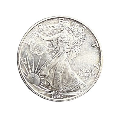 1990 American Silver Eagle  1 oz Coin