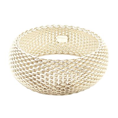 Sterling Silver T&amp;Co Wide Somerset Mesh Bangle