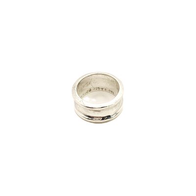 Sterling Silver Beveled Band- Size: 6
