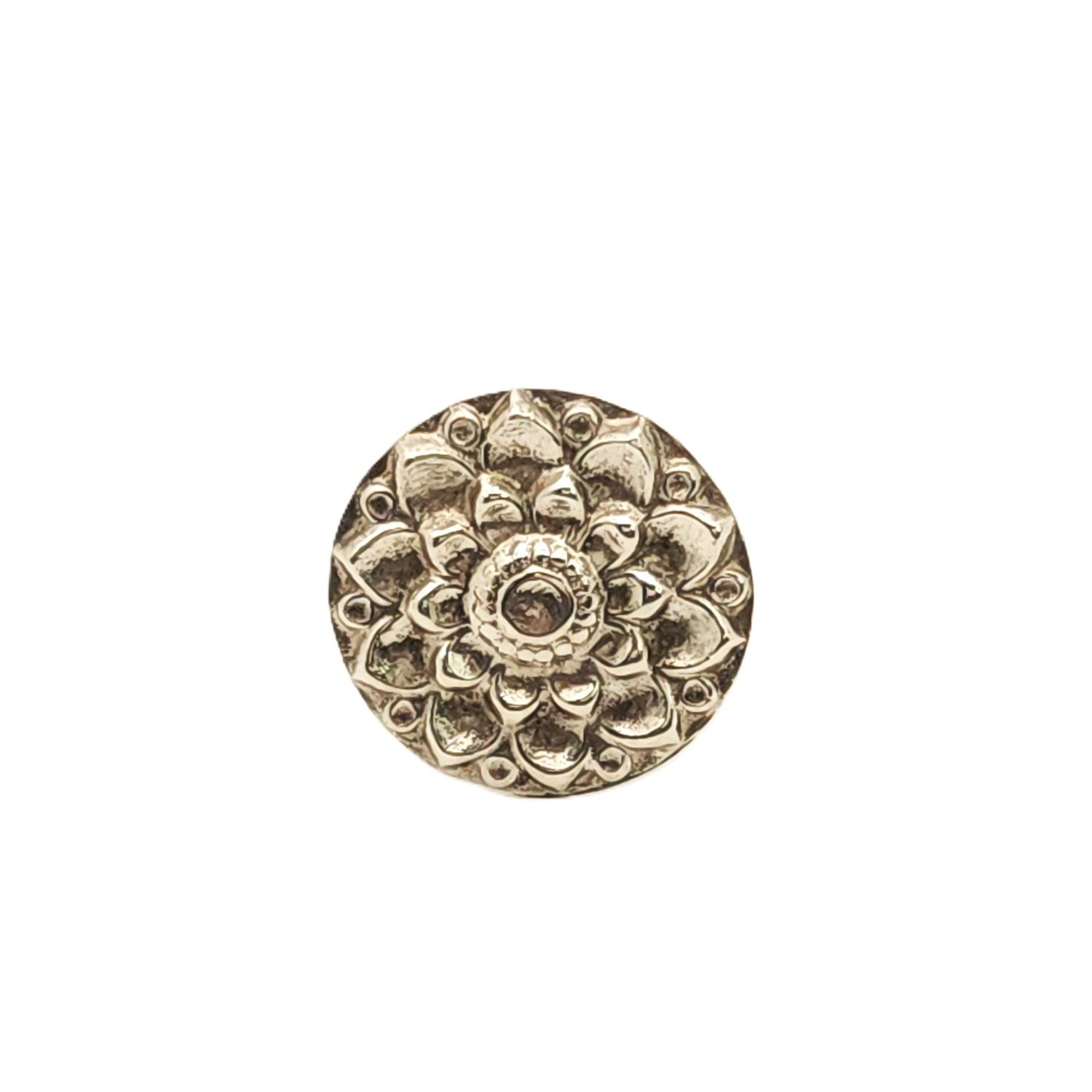 Sterling Silver Mandala Ring- Size: Adjustable up to 8