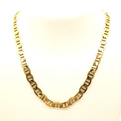 10k Gold Mariner Necklace- Size: 25" X 4mm