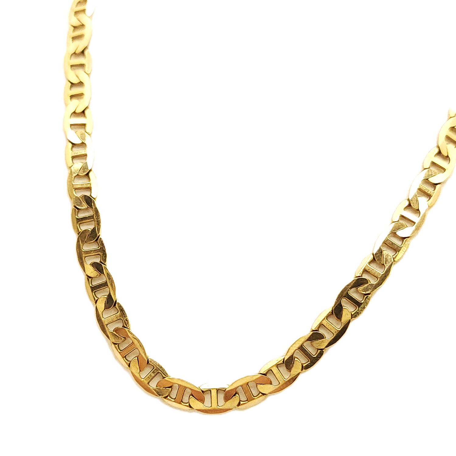10k Gold Mariner Necklace- Size: 25" X 4mm