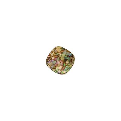 Sterling Silver Mosaic Abalone Ring- Size: 7