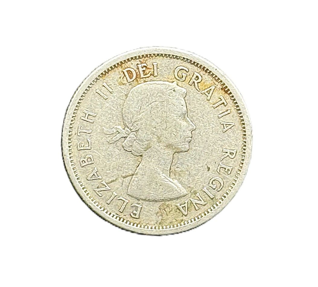 1957 Canada Silver 25 Cents Elizabeth II Caribou Quarter
