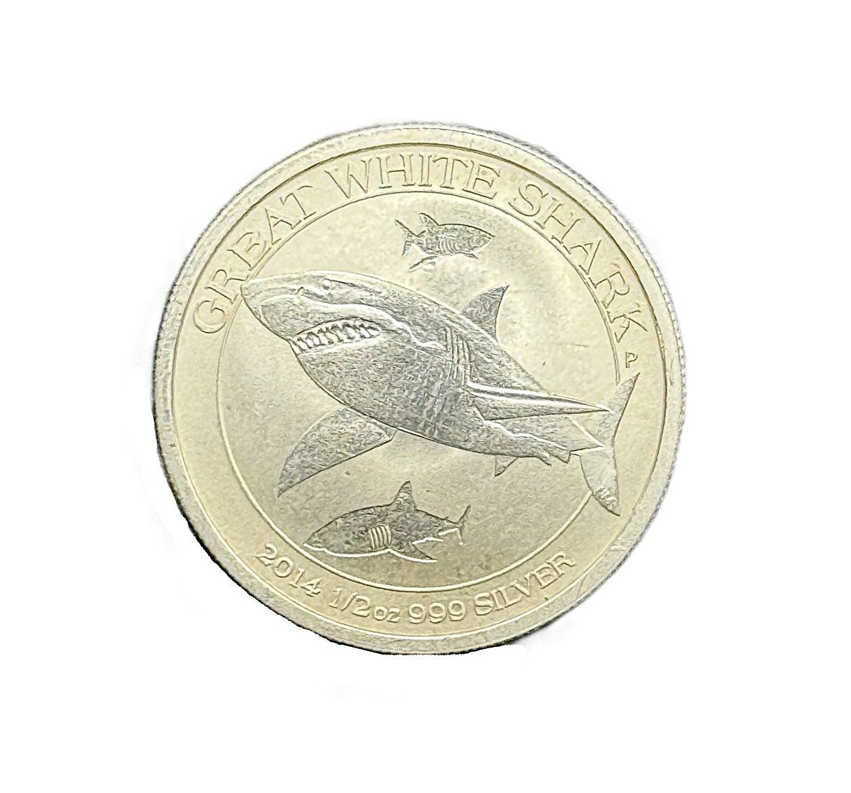2014 Australia 1/2 oz Silver Great White Shark Silver Round