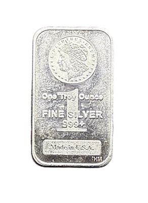 1 oz Morgan Dollar Design Silver Bar