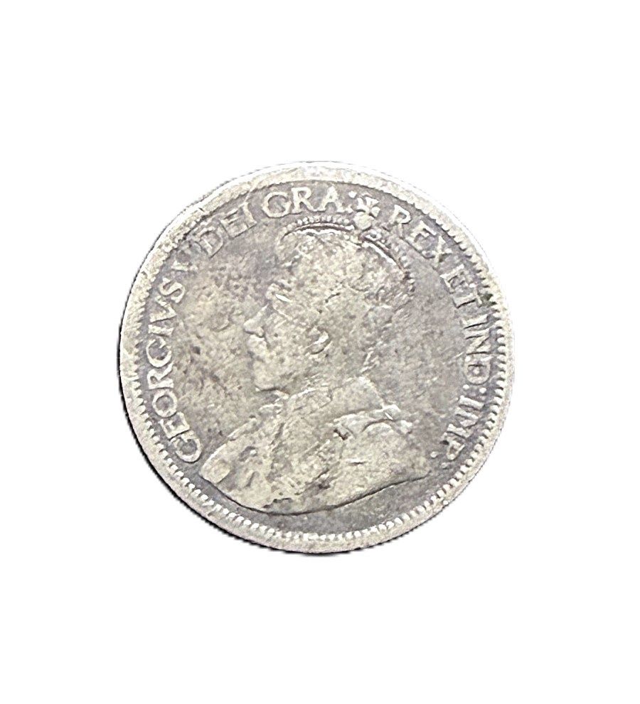1914 Canada 10 Cents George V Silver Coin