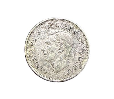 1947 Canada Silver 10 Cents George VI (Bluenose) Coin