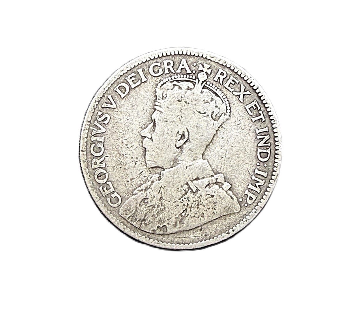 1914 Canada 25 Cents George V Silver Coin