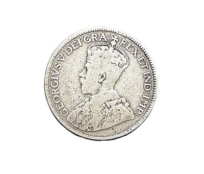 1914 Canada Silver 25 Cents George V Coin