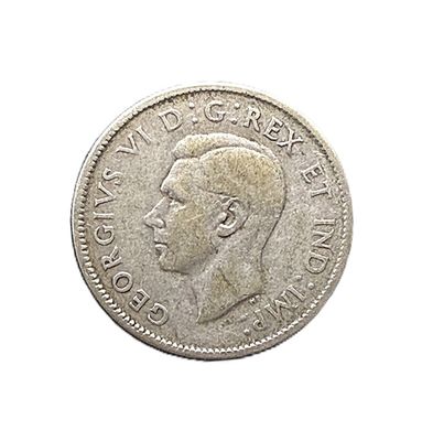 1947 Canada 25 Cents Dot Variety Silver Quarter George VI Caribou
