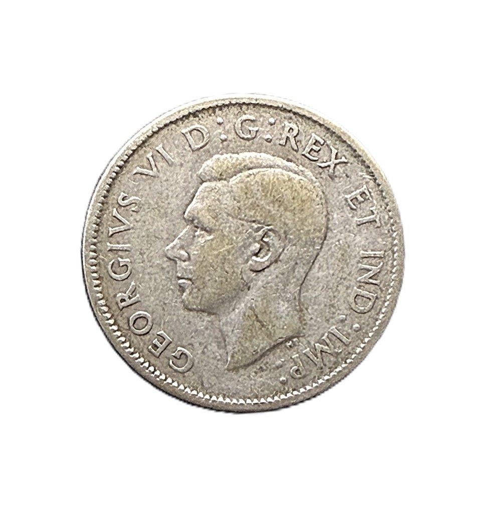 1947 Canada Silver 25 Cents George VI Caribou  Quarter