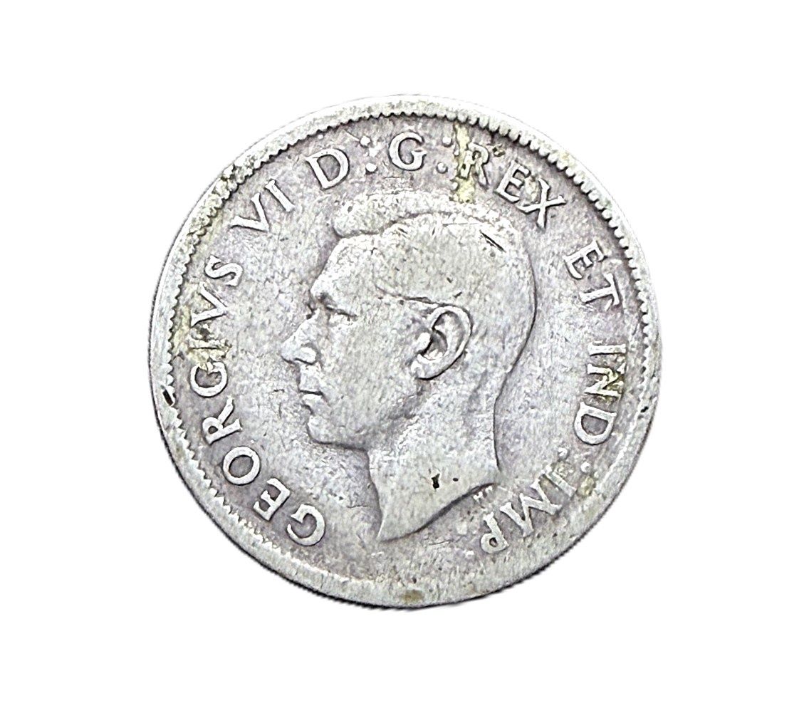 1943 Canada 25 Cents George VI Silver Coin (Caribou)