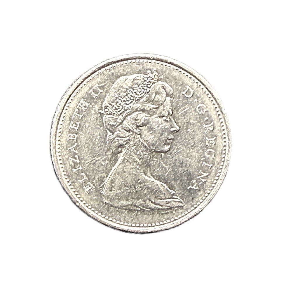 1969 Canada 25 Cents Elizabeth II Caribou