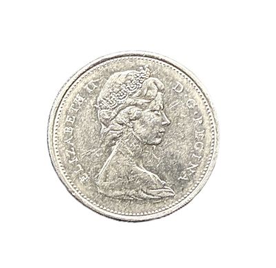 1969 Canada 25 Cents Nickel Quarter Elizabeth II Caribou