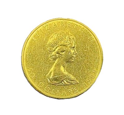 1980 Canadian $50 Gold Maple Leaf- 1 oz - .9999 Fine