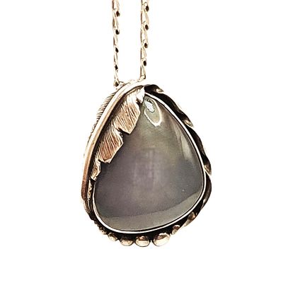 Sterling Silver Blue Chalcedony Earrings &amp; Pendant Set- SS Chain- Size: 17.5" X 3mm