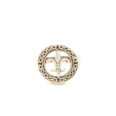 Sterling Silver Fleur De-Lis Ring- Size: 5