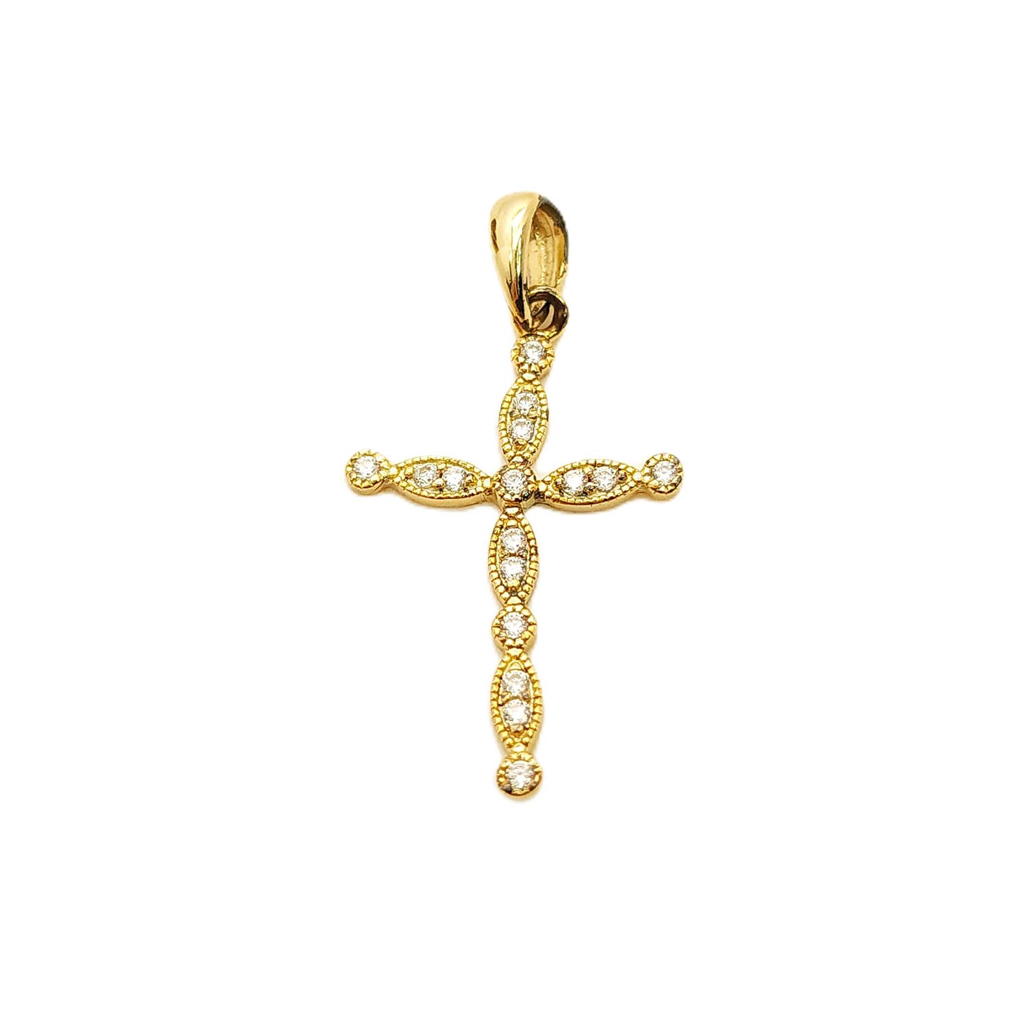 Sterling Silver Goldtone Cross