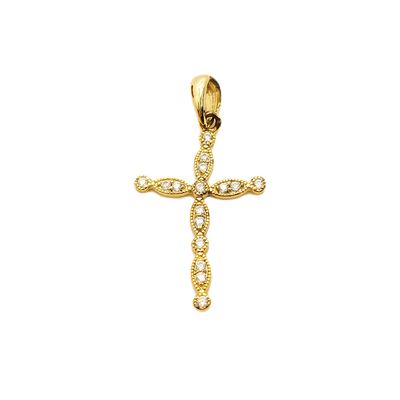 Sterling Silver Goldtone Cross