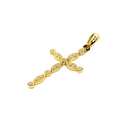Sterling Silver Goldtone Cross